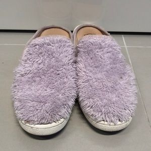 UGGs purple fuzzy slippers